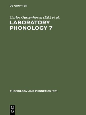 cover image of Laboratory Phonology 7